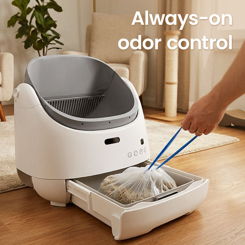 New Arrivals Orbitie Air Open-Top Self-Cleaning Cat Litter Box