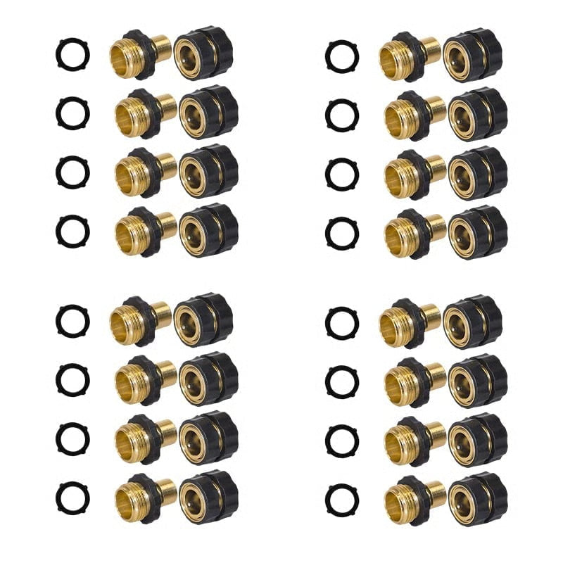 💧3/4 Inch Garden Hose Quick Connector 4 Sets/bag