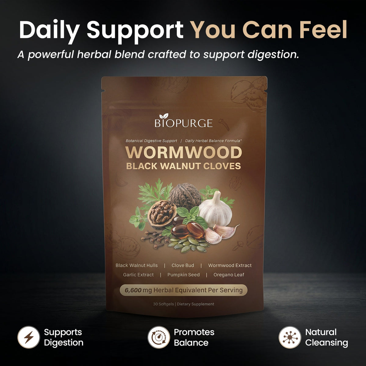 Wormwood Black Walnut Cloves 6,600mg Softgels