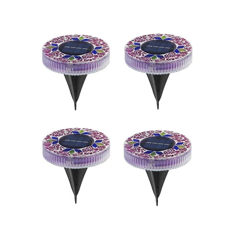 Mosaic Solar Disk Lights