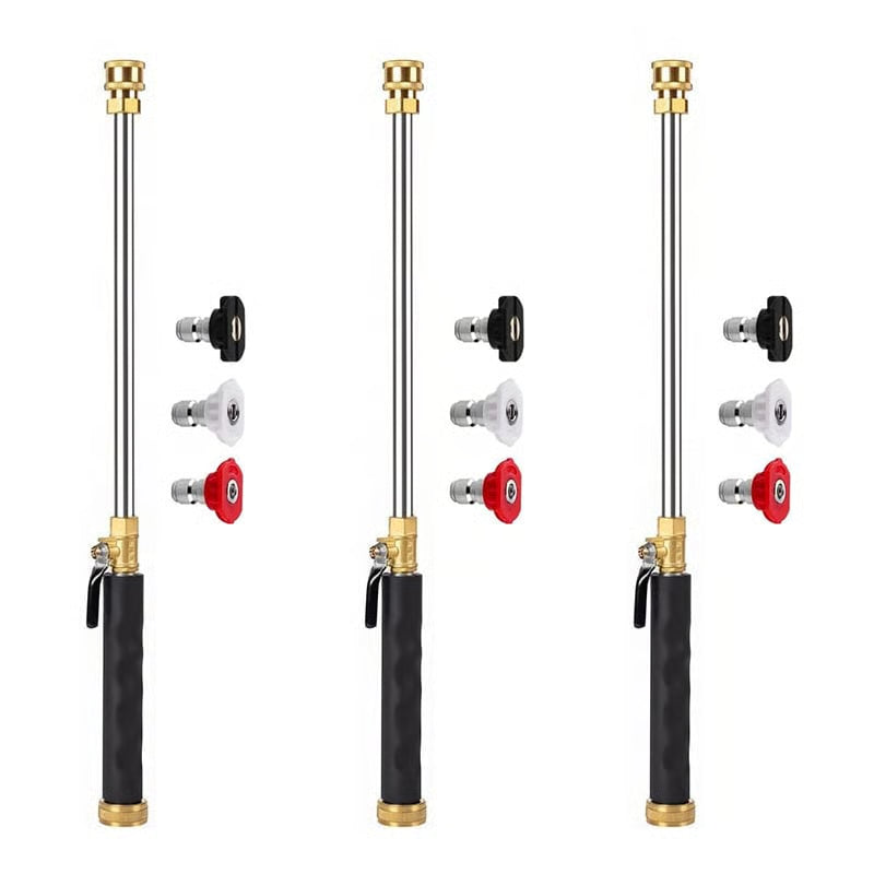 Professional Three-Nozzle Power-Boosting Garden Hose High-Pressure Washer Wand