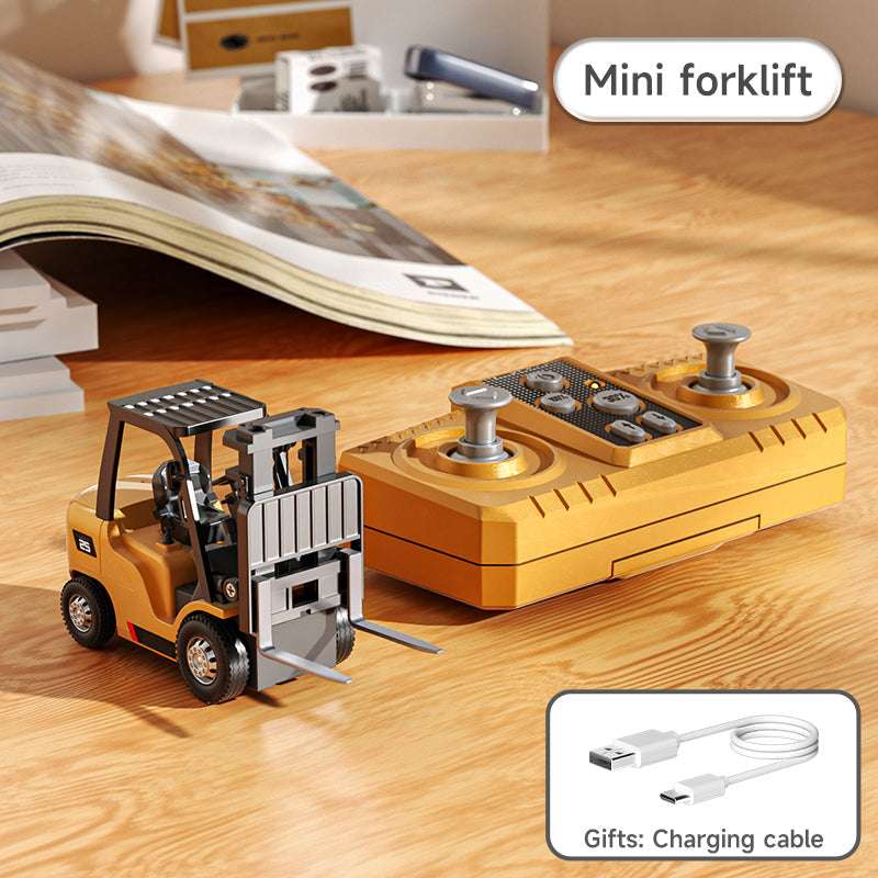 RC Construction Vehicle Toy Set with Excavator. Dump Truck. Forklift & Bulldozer