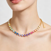 Rainbow Gemstone Necklace