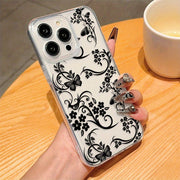 Black Floral Butterfly Phone Case Daily Carry Accessory