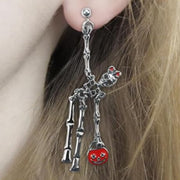Ghost in the Skull Jar Earrings