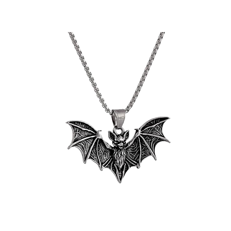 Halloween Bat Stainless Steel Chain Necklace