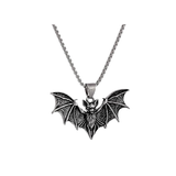 Halloween Bat Stainless Steel Chain Necklace