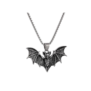 Halloween Bat Stainless Steel Chain Necklace