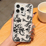 Black Floral Butterfly Phone Case Daily Carry Accessory