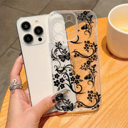 Black Floral Butterfly Phone Case Daily Carry Accessory
