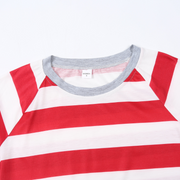 Holiday Red and White Striped Matching Family Christmas Pajamas-Dog Pajamas Included