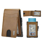🔥LAST DAY SALE 49% OFF-🔥Minimalist Pop-Up Wallet for Men – RFID Blocking Aluminum Card Holder with ID Window & Leather Front Pocket