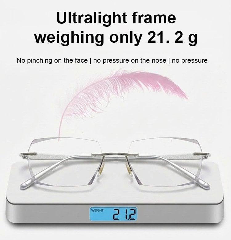 🔥Buy 1 Get 1 Free (2 pairs) – 【Co-Created by Designers】Gypsophila Smart Zoom and Color-Changing Reading Glasses