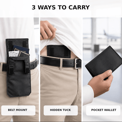 🔥LAST DAY SALE 49% OFF-3-in-1 Hidden Pocket. Slim Anti-Theft Travel Wallet Under Clothes