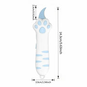 Cute Cat Claw Craft Knife, Creative Unboxing Tool, Stainless Steel Blade, Office Cutting Supply, Ideal for Home Office School, Perfect Gift, angel cat, black cat look, Open package, outie kitty cats, squishy cat