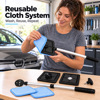 🔥Hot Sale 50% OFF🚗Dual Magnetic Car Windshield Cleaner | Streak-Free Auto Glass Cleaning Kit