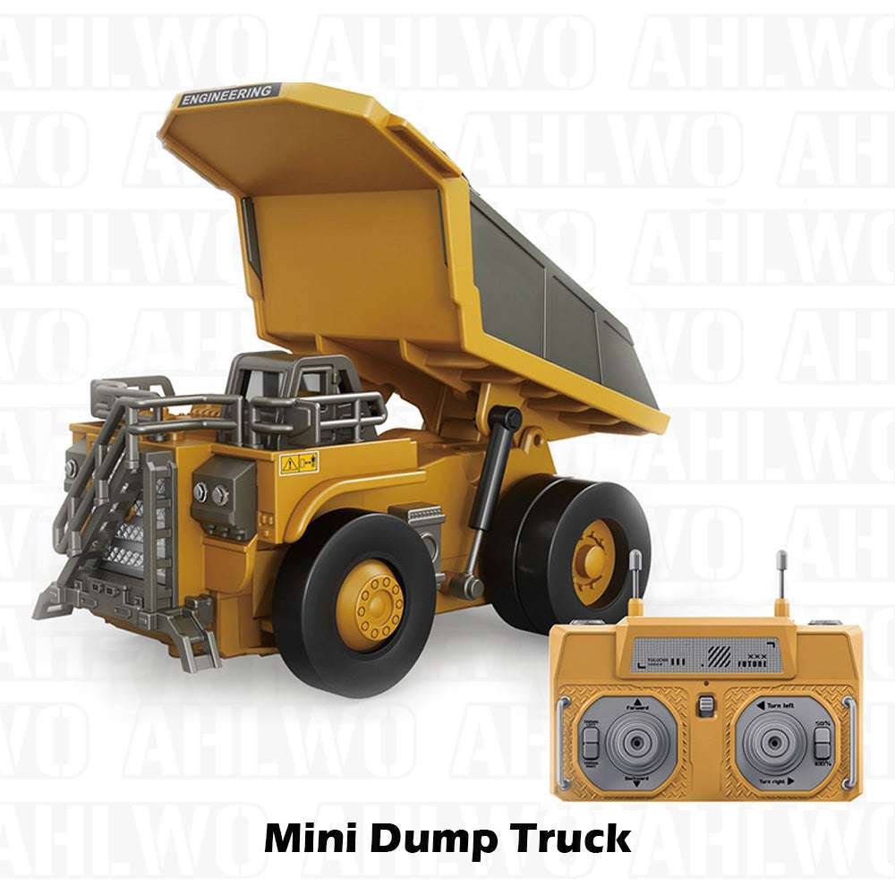 RC Construction Vehicle Toy Set with Excavator. Dump Truck. Forklift & Bulldozer