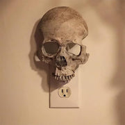 Human skull lamp