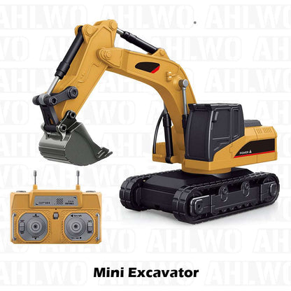 RC Construction Vehicle Toy Set with Excavator. Dump Truck. Forklift & Bulldozer