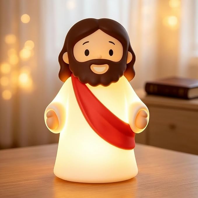 Jesus Night Light Rechargeable Bedside Night Light