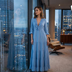 🌸 50% OFF! 👗 V-Neck Layered Maxi Dress with Ruffles – Lightweight fabric, airy & versatile fit – 5 colors, sizes S–2XL – Perfect for summer, the beach & evenings out ✨
