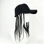 Braided Wig Baseball Cap – Snapback Hat with Attached Dreadlock Braids