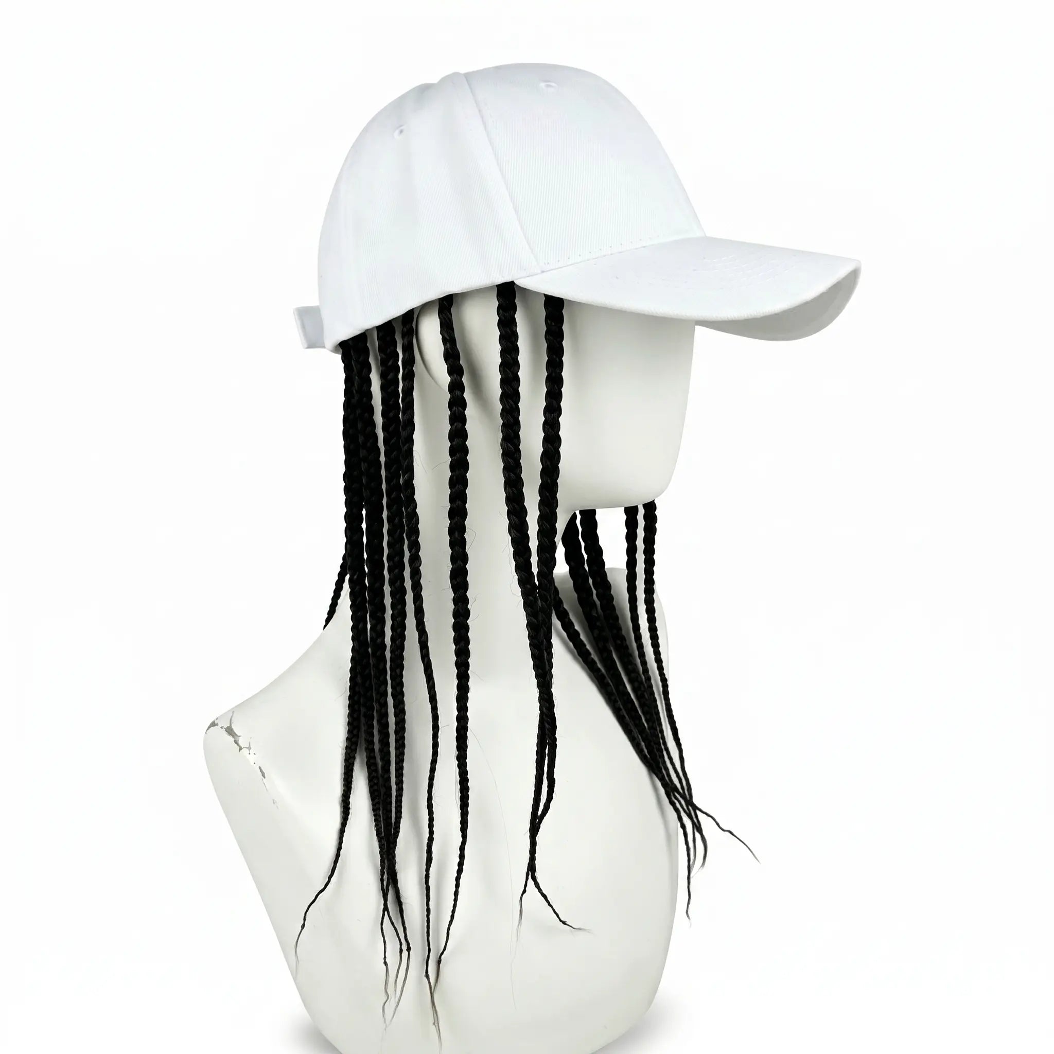 Braided Wig Baseball Cap – Snapback Hat with Attached Dreadlock Braids