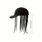 Braided Wig Baseball Cap – Snapback Hat with Attached Dreadlock Braids