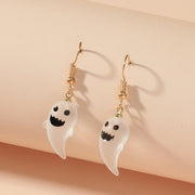 Cute Ghost Charm Drop Hook Earrings