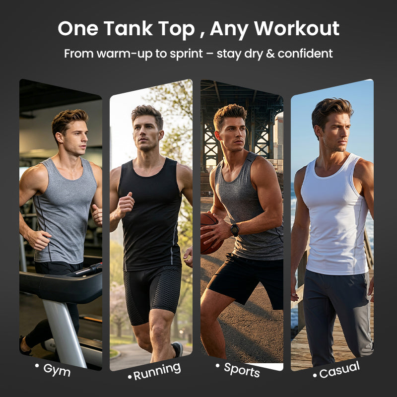 Men's Compression Shirt Tank Top for Training