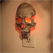 Human skull lamp