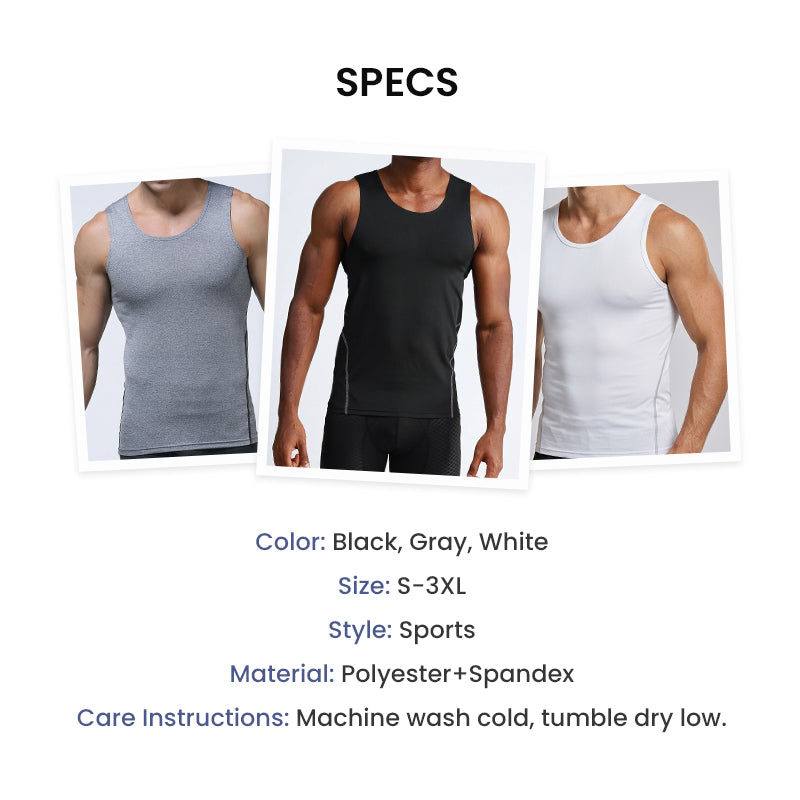 Men's Compression Shirt Tank Top for Training