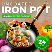 🔥 Pure Iron Wok, Timeless Craft ⚒️