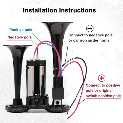 🚨135dB Super Loud 12V Train Air Horn – Safe, Durable & Easy Install! 🚛🎺