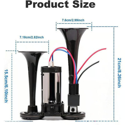 🚨135dB Super Loud 12V Train Air Horn – Safe, Durable & Easy Install! 🚛🎺