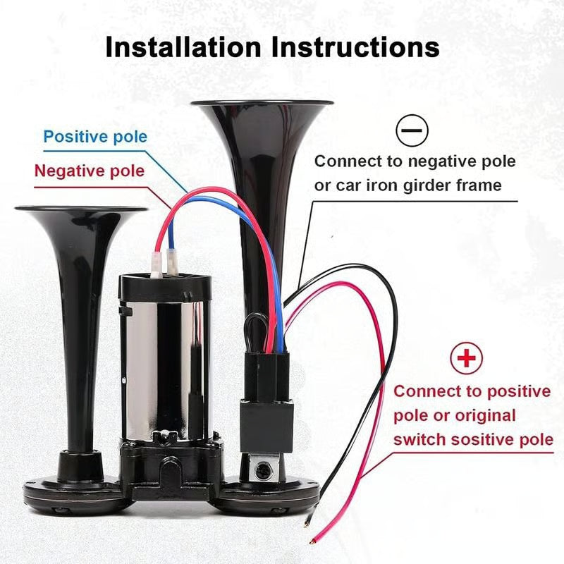 🚨135dB Super Loud 12V Train Air Horn – Safe, Durable & Easy Install! 🚛🎺