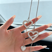 Heart Star Zircon Rearview Mirror Car Charm