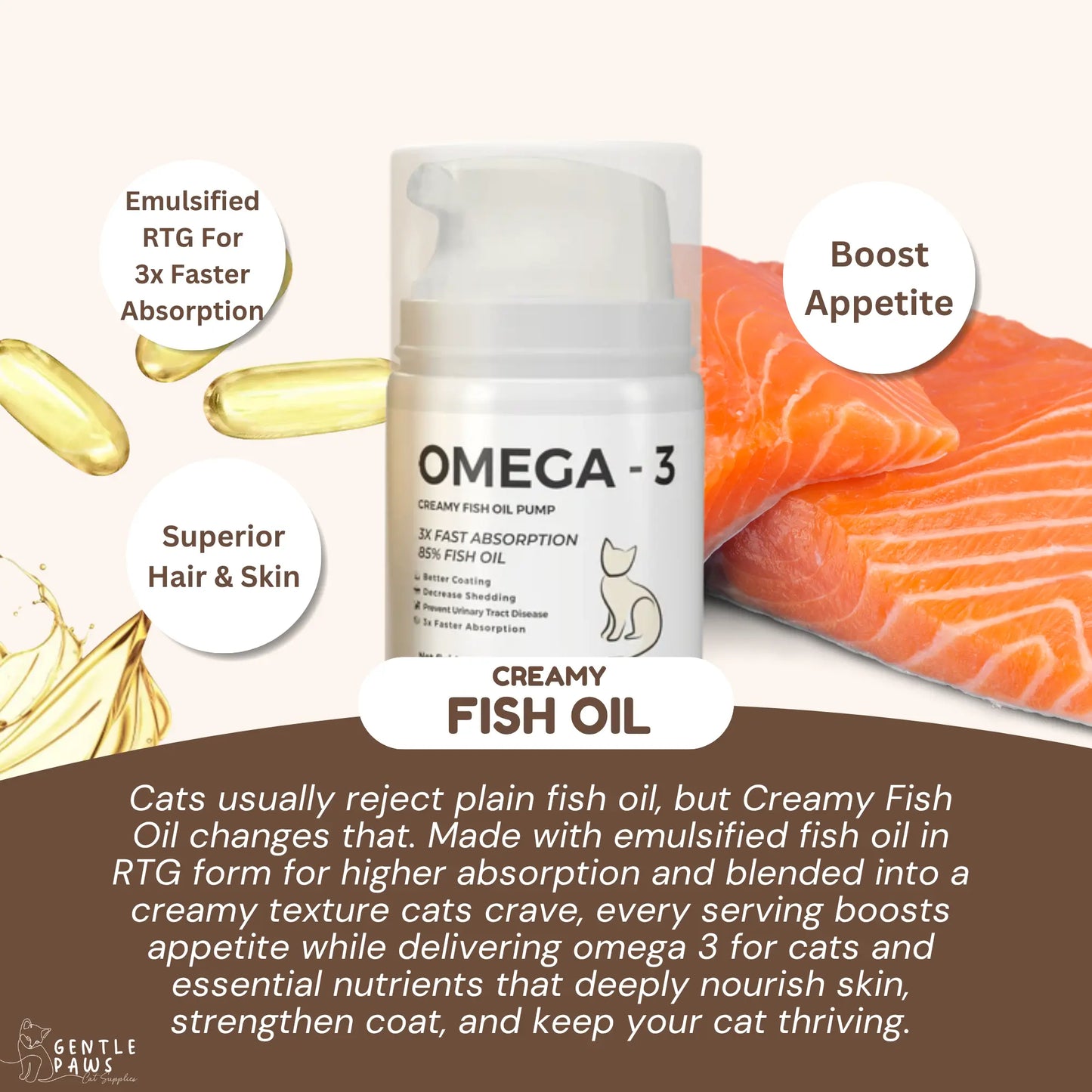 Omega+ Creamy Fish Oil Pump