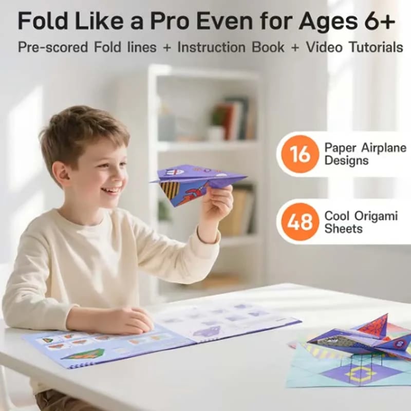 📢📢50% OFF !! ⏰Creative DIY Paper Airplane Set For Kids