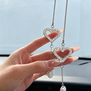 Heart Star Zircon Rearview Mirror Car Charm
