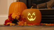 ANIMAT3D Blink Tech Jabberin Jack Spanish Animated Talking Pumpkin with 8" Screen, LED Matrix Light Projector, Speaker & 40 Min Content