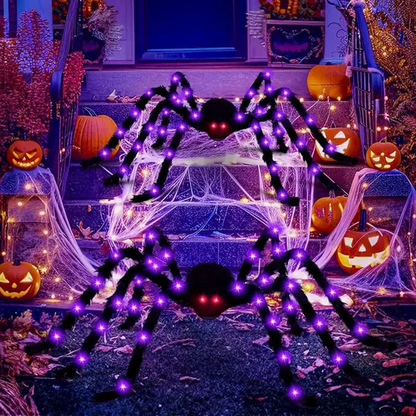 🕸️Spider Web Lights – 8 Modes with Remote & Timer