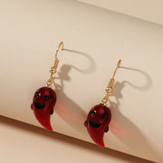 Cute Ghost Charm Drop Hook Earrings