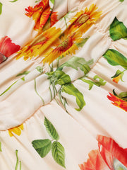[Pre-Sale] 1930s Flower Long Sleeves Swing Dress