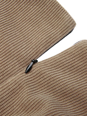 [US WAREHOUSE] Khaki 1950s Knitted Leather Patchwork Dress