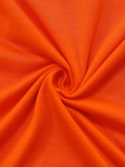 1960s Halloween One-Shoulder Pumpkin Face Dress