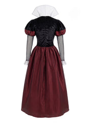 1970s Stand Collar Queen of Hearts Halloween Costume Dress