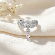 Pear Pave Ring