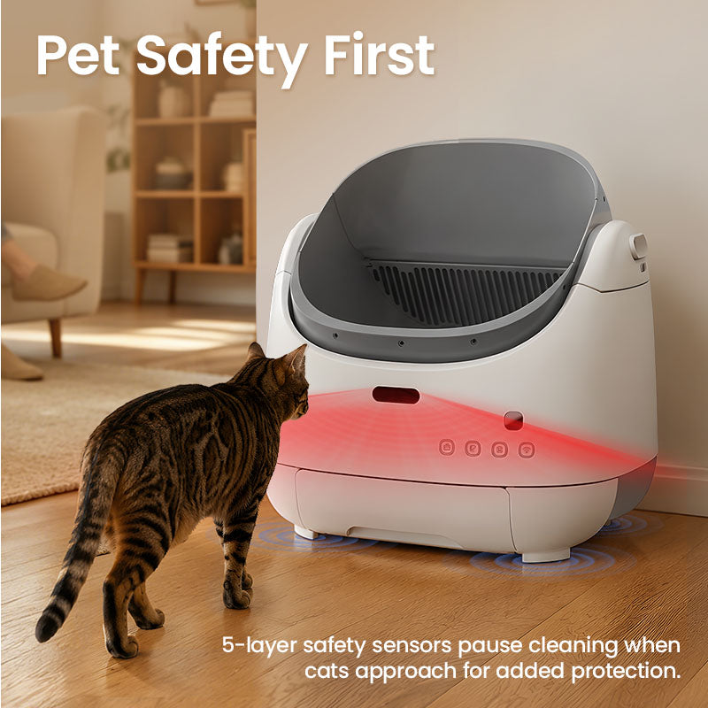 New Launch Orbitie Air Open-Top Self-Cleaning Cat Litter Box