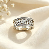 Openwork Floral CZ Ring